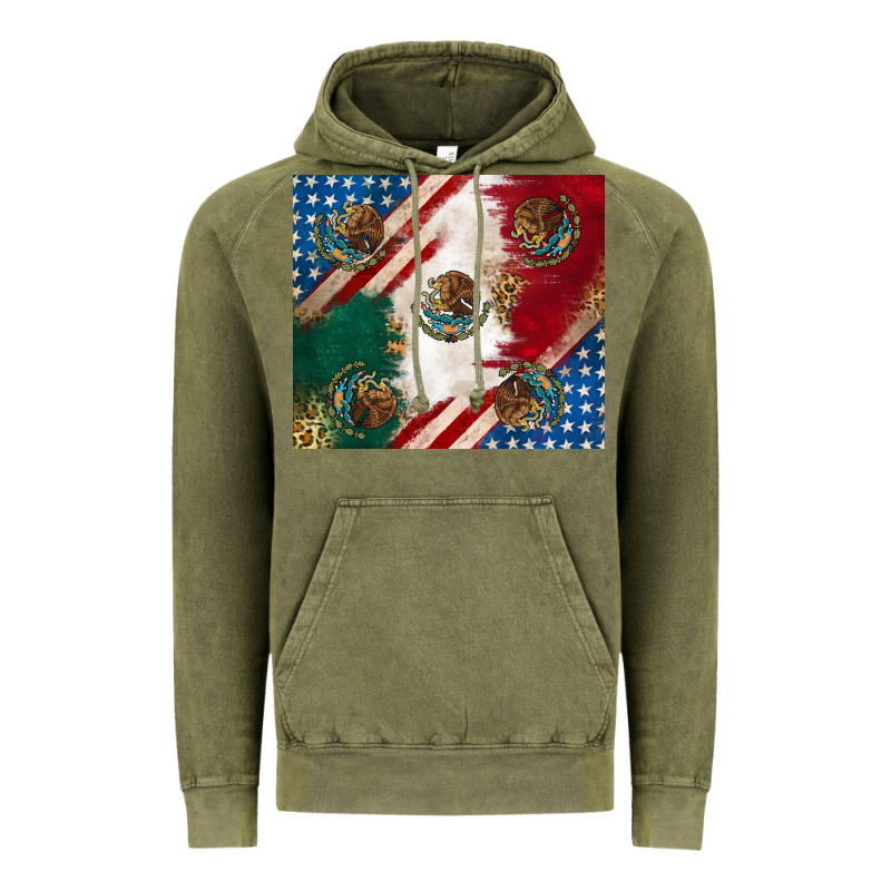 American With Mexican Flag Vintage Hoodie by RanaPortraitStore | Teevron