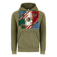 Vintage Olive American with mexican flag Vintage Hoodie - RanaPortraitStore