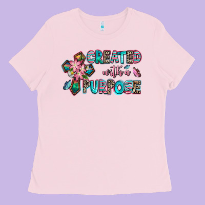 Created With A Purpose Ladies Tee Designed By Adodesignshop