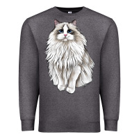 Charcoal Heather Ragdoll Cat Premium Sweatshirt - LillyAllenDesigns
