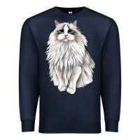 Navy Ragdoll Cat Premium Sweatshirt - LillyAllenDesigns