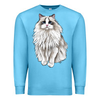 Ocean Blue Ragdoll Cat Premium Sweatshirt - LillyAllenDesigns
