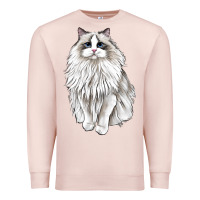 Pale Pink Ragdoll Cat Premium Sweatshirt - LillyAllenDesigns