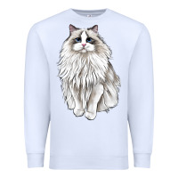 White Ragdoll Cat Premium Sweatshirt - LillyAllenDesigns