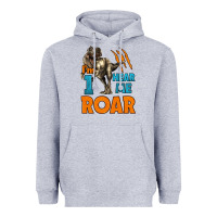 Heather Grey i'm one hear me roar dinosaur birthday Heavyweight Hoodie - LillyAllenDesigns