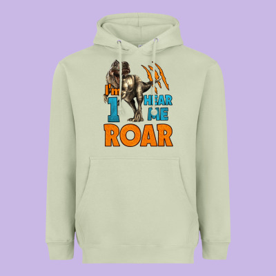 I'm One Hear Me Roar Dinosaur Birthday Heavyweight Hoodie Designed By Lillyallendesigns