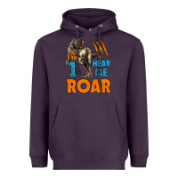 Plum i'm one hear me roar dinosaur birthday Heavyweight Hoodie - LillyAllenDesigns
