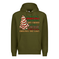 Army Green sketchy stuff for some christmas tree cakes Premium Hoodie - MaliasSmallBusiness