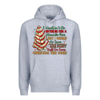 Heather Grey sketchy stuff for some christmas tree cakes Premium Hoodie - MaliasSmallBusiness