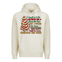 Oatmeal Heather sketchy stuff for some christmas tree cakes Premium Hoodie - MaliasSmallBusiness