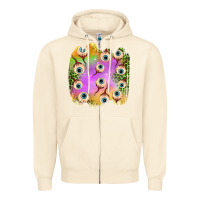 Sandshell eyes leopard halloween patch Zipper Hoodie - BundleAndBundleShop
