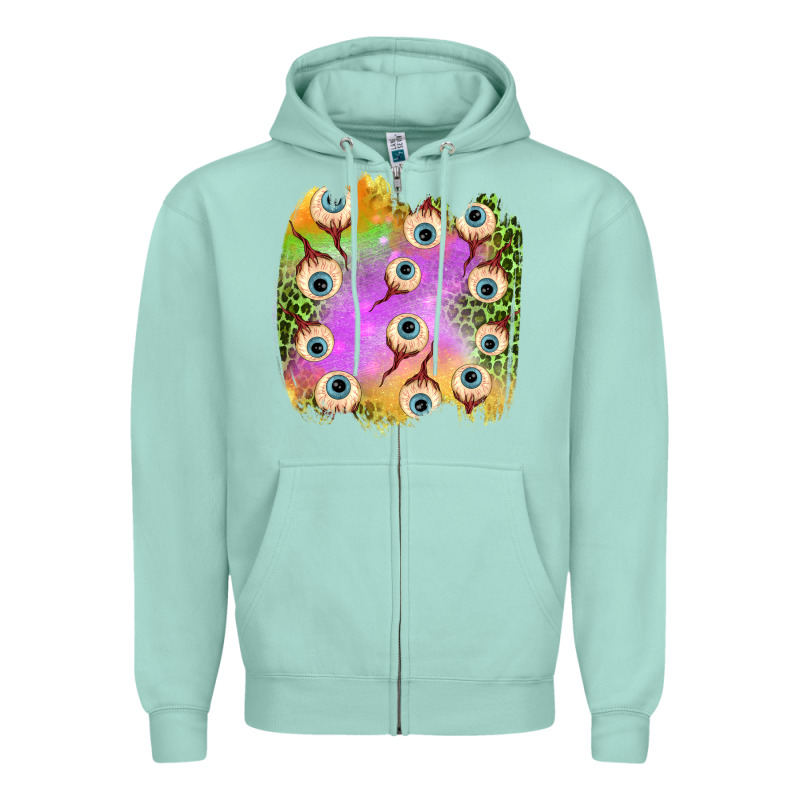 Eyes Leopard Halloween Patch Zipper Hoodie by BundleAndBundleShop | Teevron