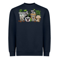 Navy koala coffee cups Heavyweight Sweatshirt - texasbilliewilder