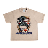 French Oak americanmom messy bun Urban Heavy Tee - BarkalooDesign