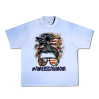 Grape Ice americanmom messy bun Urban Heavy Tee - BarkalooDesign