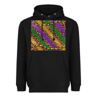 Black mardi gras leopard glitter bead Heavyweight Hoodie - BarkalooDesign