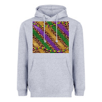 Mardi Gras Leopard Glitter Bead Heavyweight Hoodie | Teevron