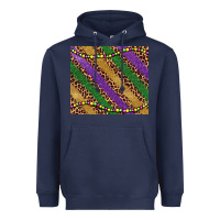 Navy mardi gras leopard glitter bead Heavyweight Hoodie - BarkalooDesign
