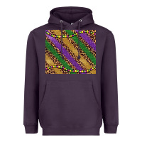 Plum mardi gras leopard glitter bead Heavyweight Hoodie - BarkalooDesign