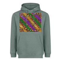 Sage mardi gras leopard glitter bead Heavyweight Hoodie - BarkalooDesign