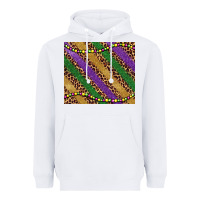 White mardi gras leopard glitter bead Heavyweight Hoodie - BarkalooDesign