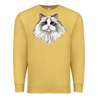 Antique Gold Ragdoll Face Cat Premium Sweatshirt - LillyAllenDesigns