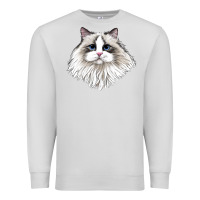 Dove Grey Ragdoll Face Cat Premium Sweatshirt - LillyAllenDesigns
