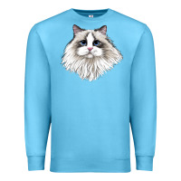 Ocean Blue Ragdoll Face Cat Premium Sweatshirt - LillyAllenDesigns