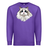 Purple Ragdoll Face Cat Premium Sweatshirt - LillyAllenDesigns
