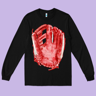 Catchers Mitt Fa Element Long Sleeve Tee Designed By Fadigitalartstudio
