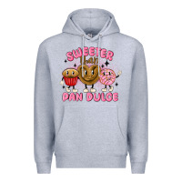 Heather Grey sweeter than pan dulce Premium Hoodie - MaliasSmallBusiness