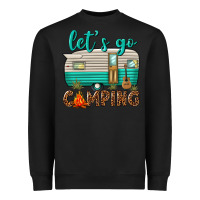 Black lets go camping Heavyweight Sweatshirt - texasbilliewilder