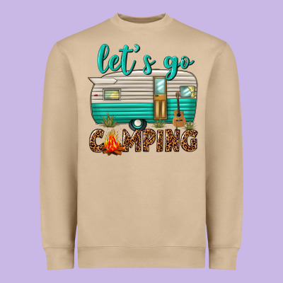 Lets Go Camping Heavyweight Sweatshirt Designed By Texasbilliewilder