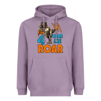 Lavender i'm four hear me roar dinosaur birthday Heavyweight Hoodie - LillyAllenDesigns