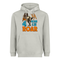 Moon Dust i'm four hear me roar dinosaur birthday Heavyweight Hoodie - LillyAllenDesigns