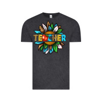Vintage Black teacher sunflower tbw Vintage Tee - texasbilliewilder