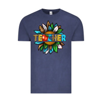 Vintage Denim teacher sunflower tbw Vintage Tee - texasbilliewilder