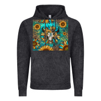 Vintage Black bull skull sunflowers Vintage Hoodie - RanaPortraitStore
