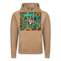Vintage Coffee bull skull sunflowers Vintage Hoodie - RanaPortraitStore