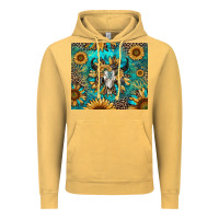 Vintage Mustard bull skull sunflowers Vintage Hoodie - RanaPortraitStore