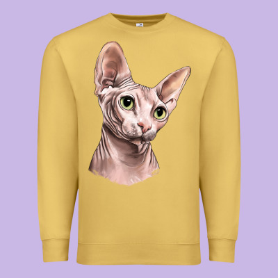 Sphynx Cat Premium Sweatshirt Designed By Lillyallendesigns