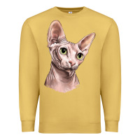 Antique Gold Sphynx Cat Premium Sweatshirt - LillyAllenDesigns