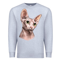 Heather Grey Sphynx Cat Premium Sweatshirt - LillyAllenDesigns