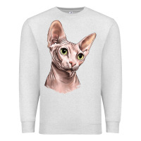Oatmeal Heather Sphynx Cat Premium Sweatshirt - LillyAllenDesigns