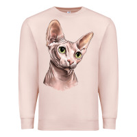 Pale Pink Sphynx Cat Premium Sweatshirt - LillyAllenDesigns