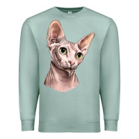 Seafoam Sphynx Cat Premium Sweatshirt - LillyAllenDesigns