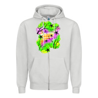 Dove Grey star halloween patch Zipper Hoodie - BundleAndBundleShop