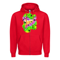 Red star halloween patch Zipper Hoodie - BundleAndBundleShop