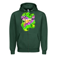Sports Green star halloween patch Zipper Hoodie - BundleAndBundleShop
