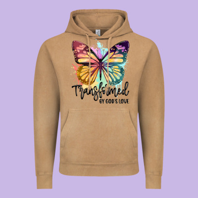 Transformed By God's Love Vintage Hoodie Designed By Jahusdesignshop